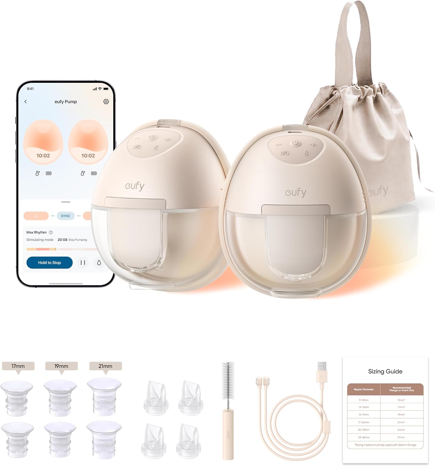 eufy eufy Security Heated Wearable Breast Pump S1