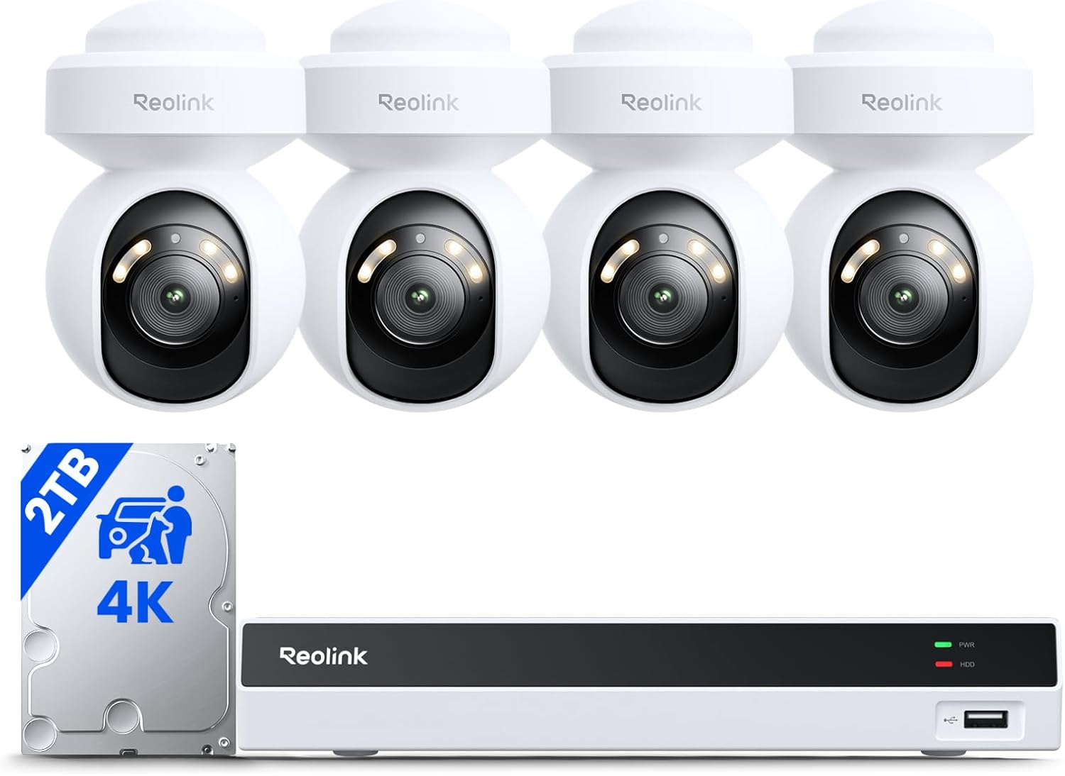 Reolink 4K Security Camera System with PT Auto-Tracking