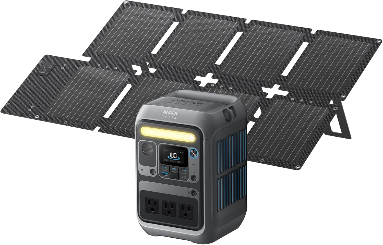 Anker Solar Generator SOLIX C300 with 60W Solar Panel