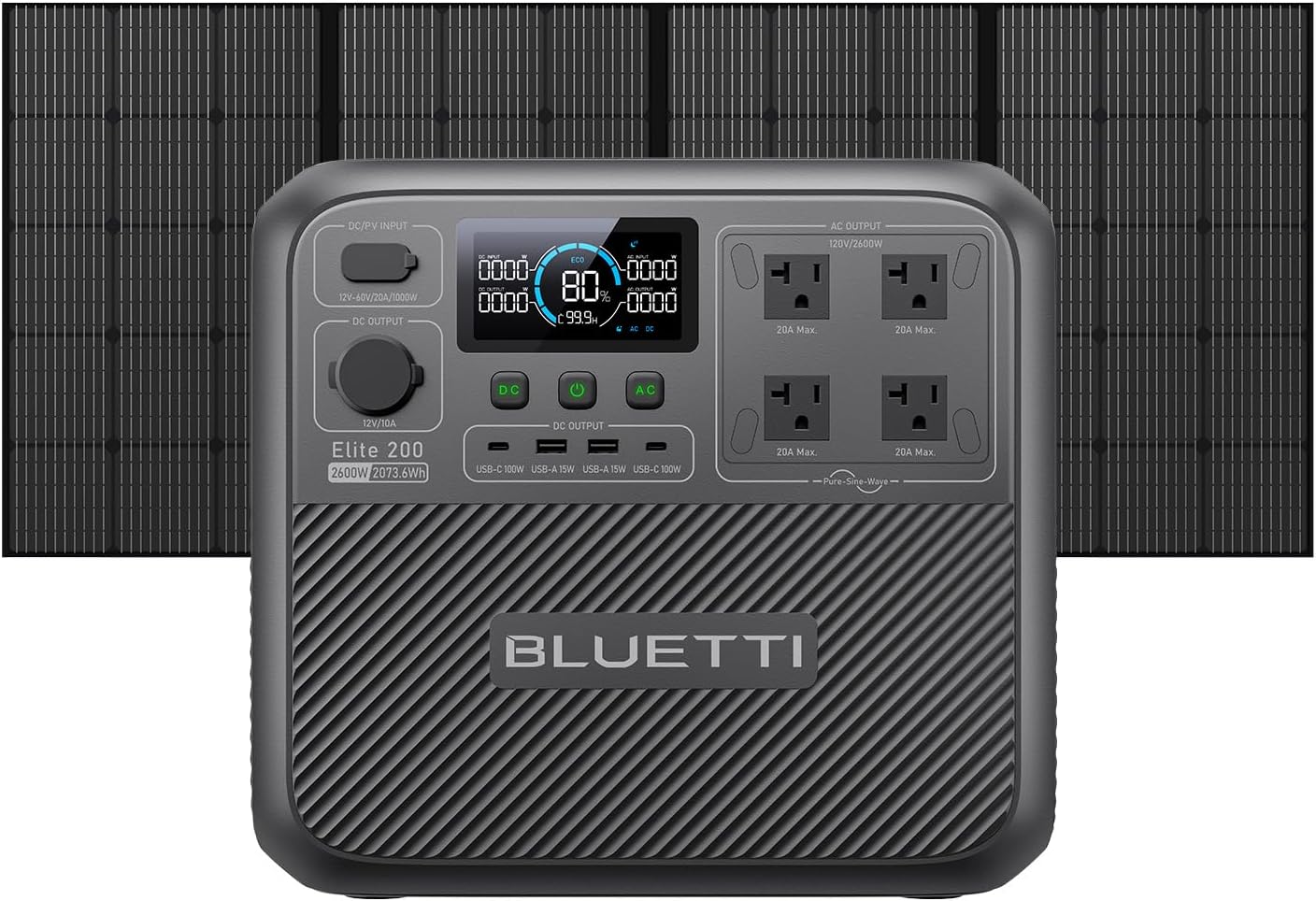 BLUETTI BLUETTI Elite 200 V2 Solar Generator with 350W Solar Panel