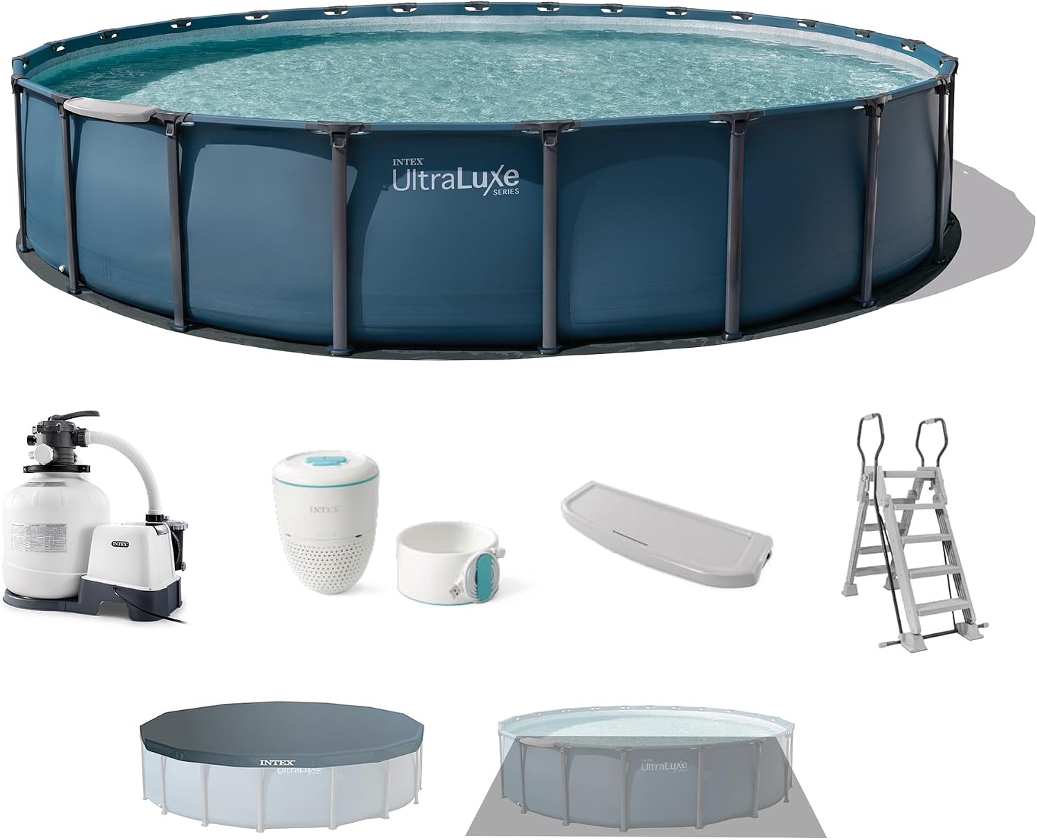 Intex INTEX UltraLuxe 24 ft x 52 in Round Above Ground Pool Set