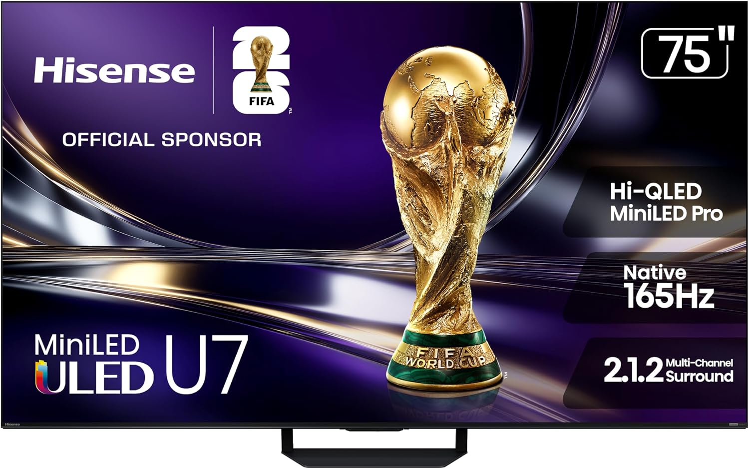 Hisense Hisense 75" U7 Mini-LED ULED 4K UHD Best Premium Gaming Smart