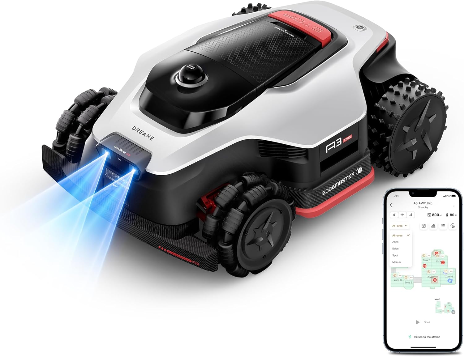 DREAME DREAME LiDAR 2500 Robot Lawn Mower A3 AWD Pro Wire Free No RTK